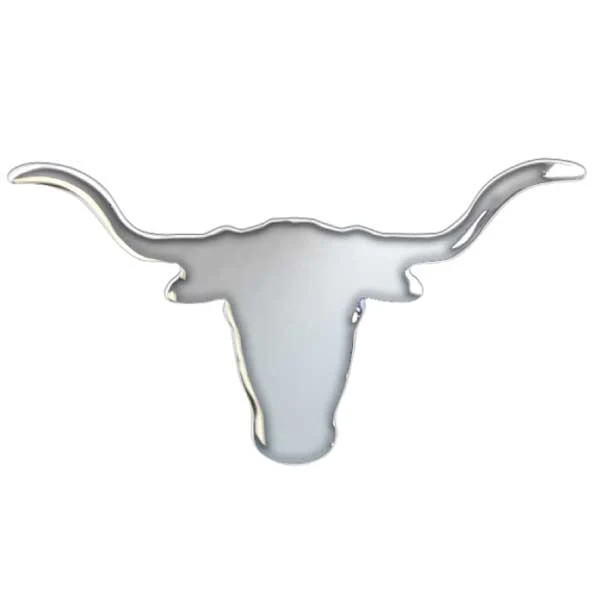 Chrome Small Longhorn Cut Out Tape Mount