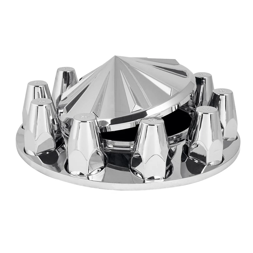 Chrome Spoke Top Front Axle Cover Kit - Image 3