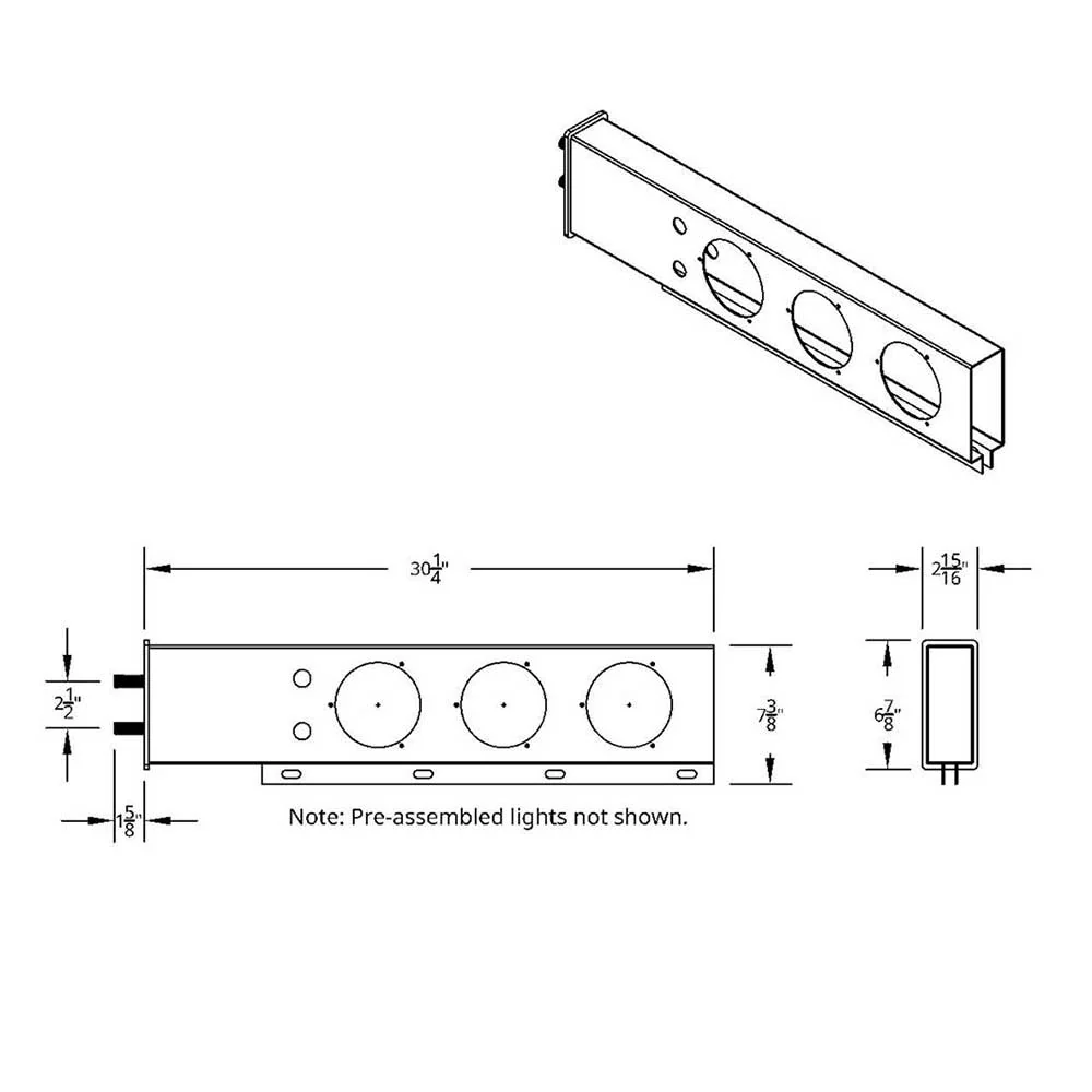 Chrome Spring Loaded Light Bars with Six 4" 13 LED Abyss Lights with Visor - 2-1/2" Bolt Pattern (PR) - Image 6