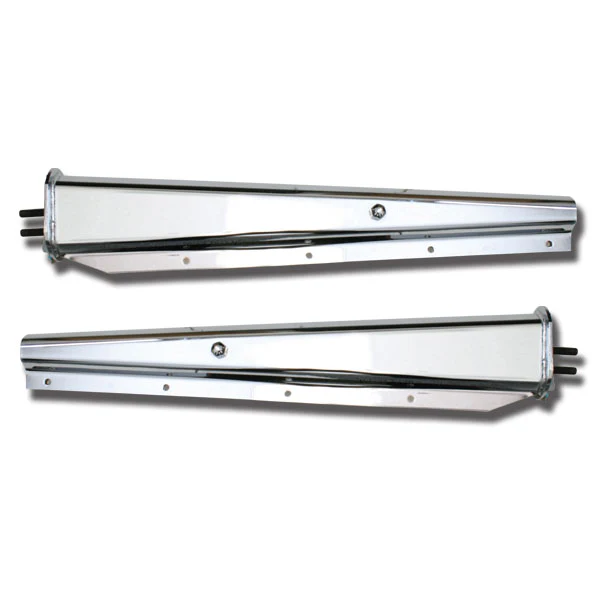 Chrome Spring-Loaded Mud Flap Hangers 1 1/8" Space
