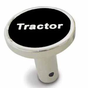 Chrome Tractor/Trailer Long Air Valve Knob - Pin On - Image 2