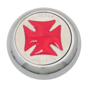 Chrome Tractor/Trailer Maltese Cross Air Valve Knob - Thread On - Image 5
