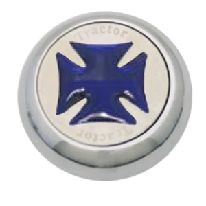 Chrome Tractor/Trailer Maltese Cross Air Valve Knob - Thread On - Image 9