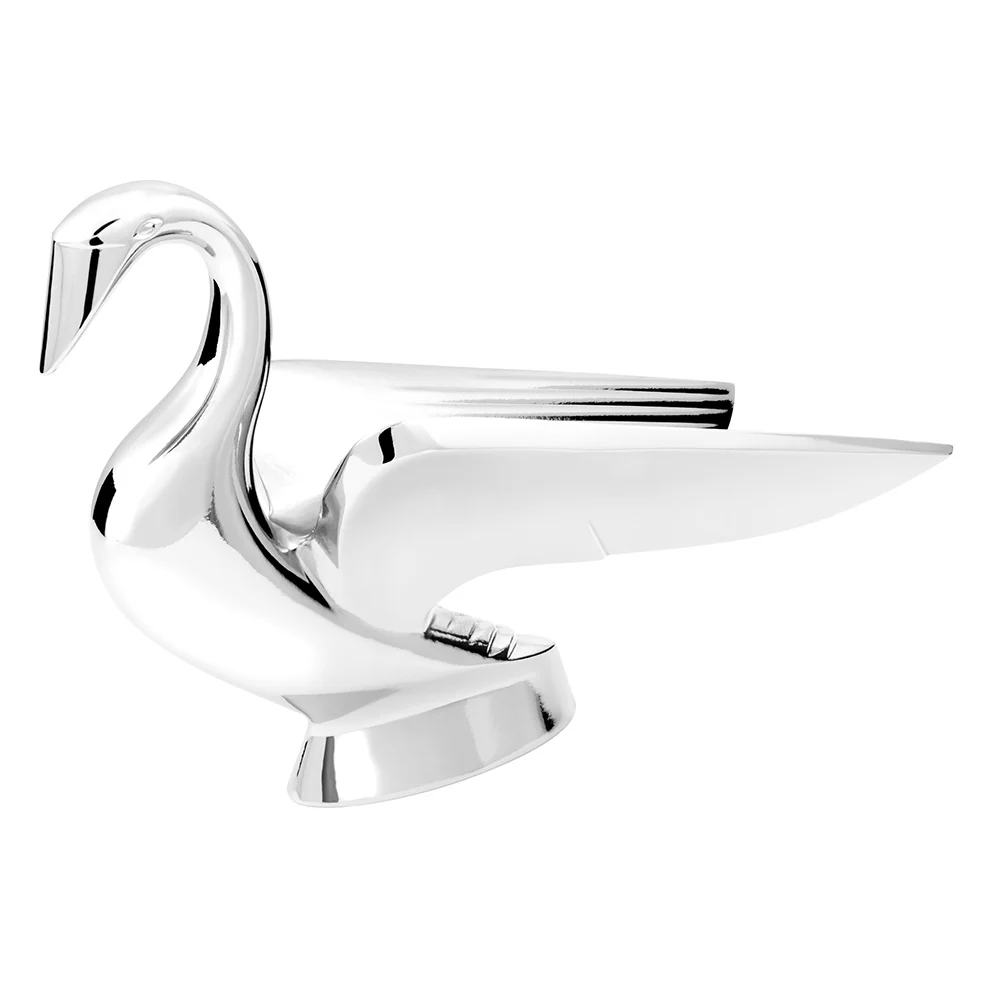 Chrome Wonder Wing Swan Hood Ornament - Image 2