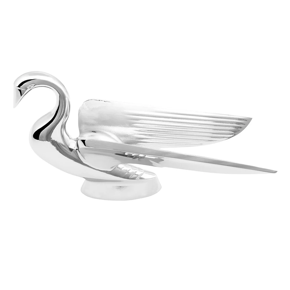 Chrome Wonder Wing Swan Hood Ornament - Image 3