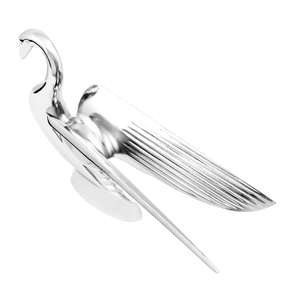 Chrome Wonder Wing Swan Hood Ornament - Image 4