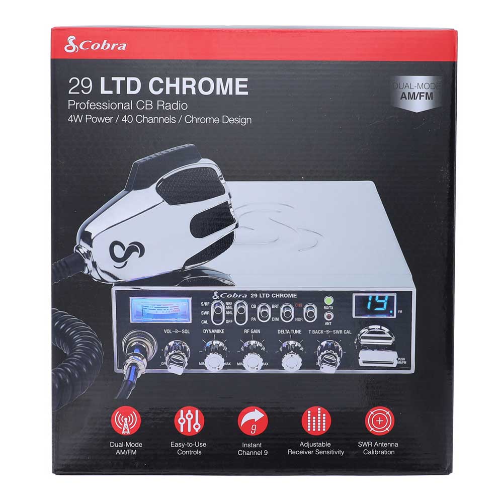 Cobra 29LTD Classic Chrome AM/FM Radio - Image 2