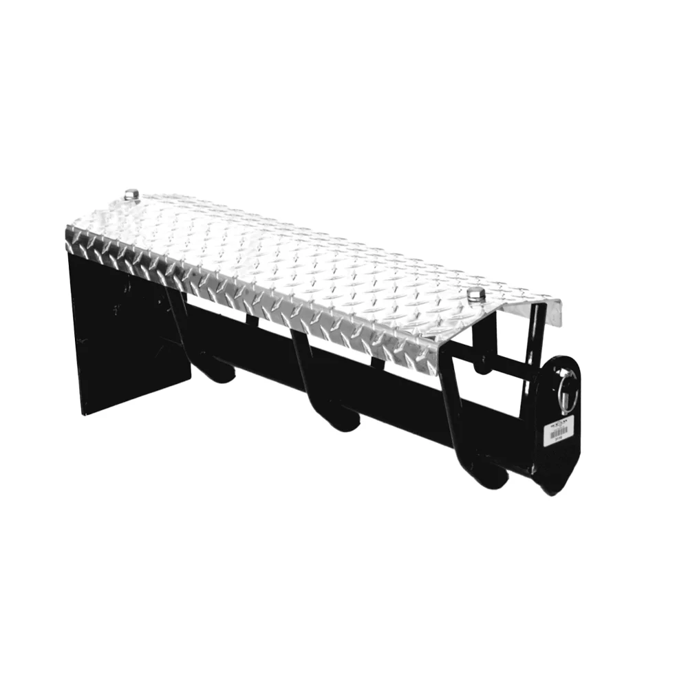 Covered Retractable Tire Chain Hanger with Aluminum Tread Plate Cover