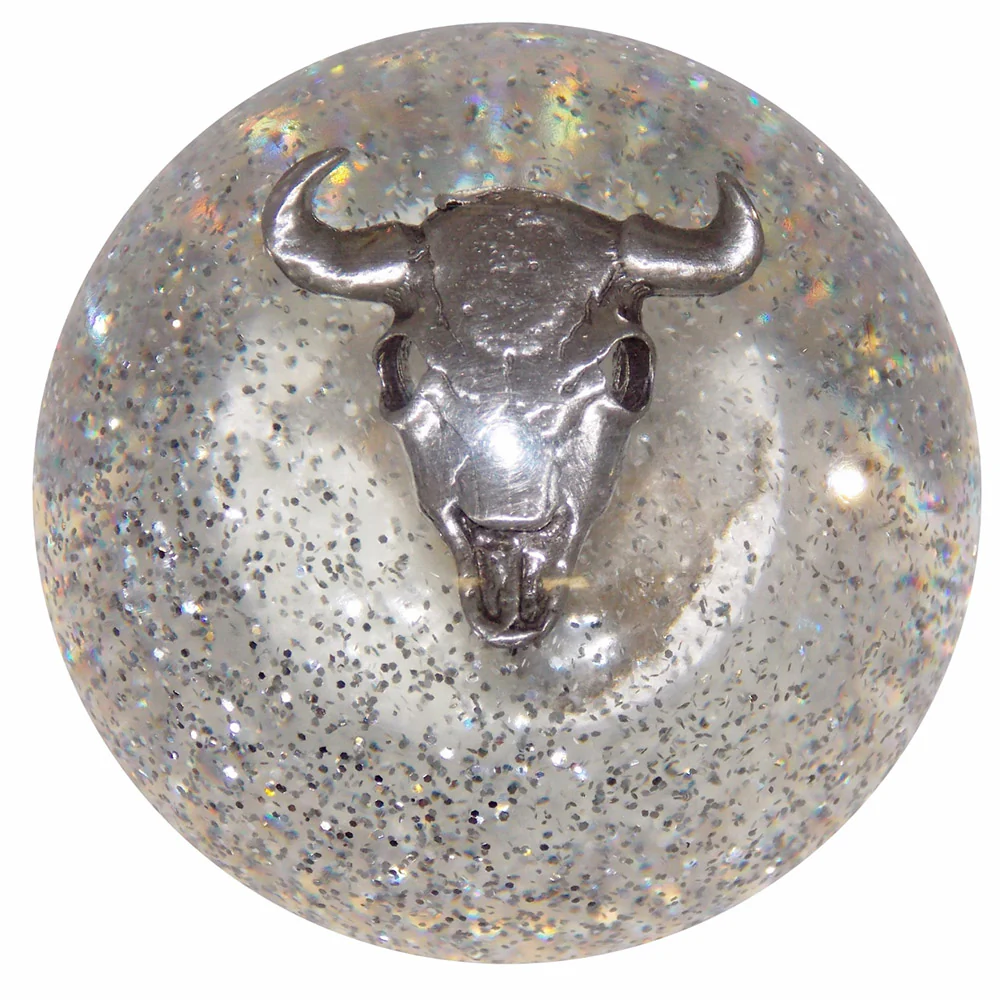 Cow Skull Glitter Brake Knob - Image 3