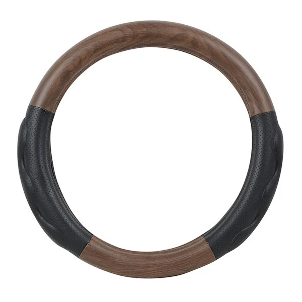 Dark Wood Comfort Pad Steering Wheel Cover 18"