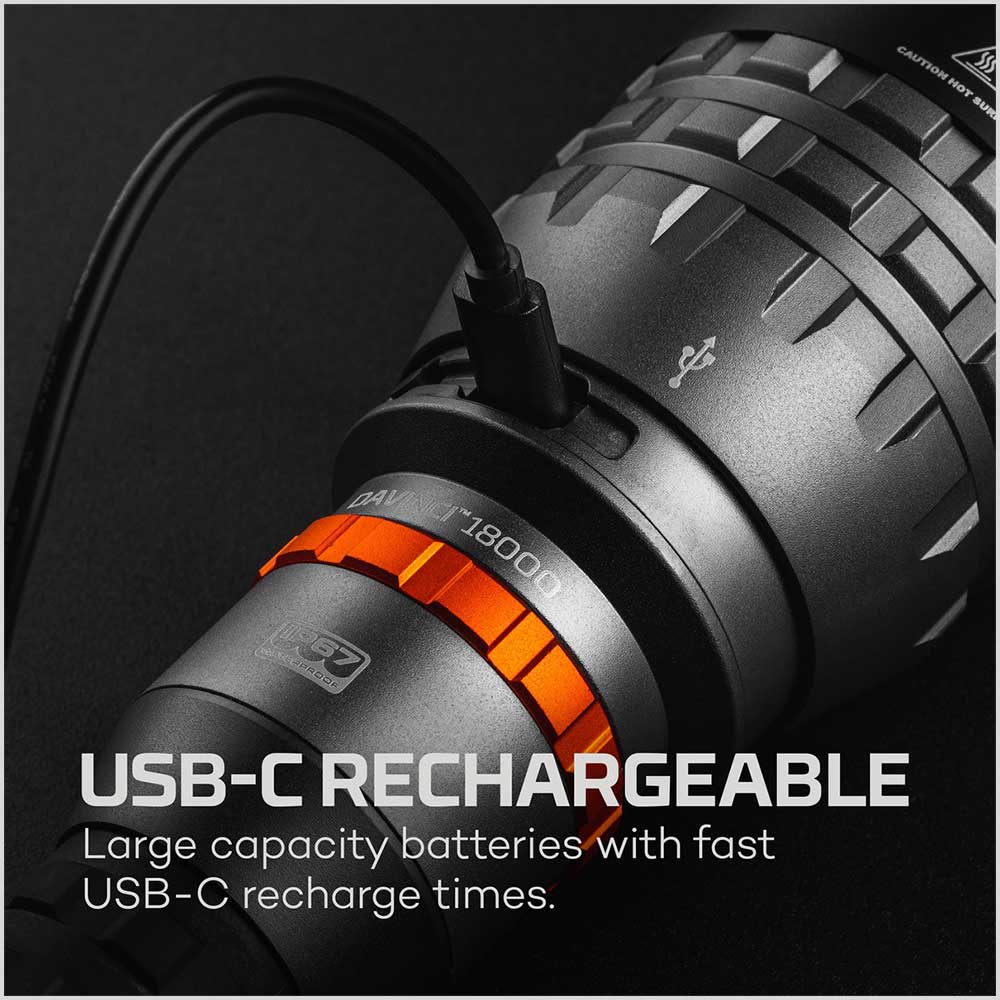DAVINCI ® 18000 Rechargeable Flashlight - Image 3