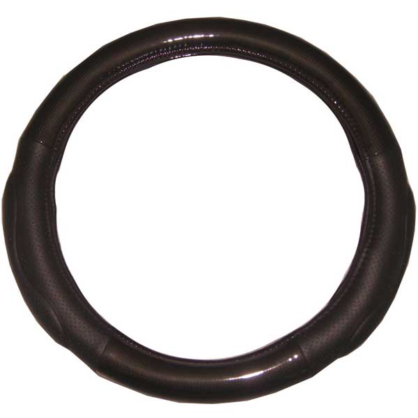 Deluxe Carbon Fiber Grip Steering Wheel Cover 18"