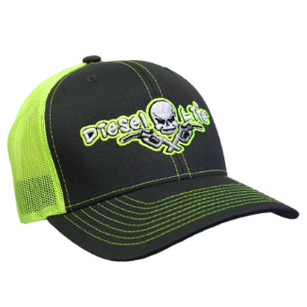 Diesel Life Charcoal/Green Snap Back Trucker Hat