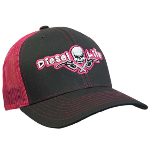Diesel Life Charcoal/Pink Snap Back Trucker Hat