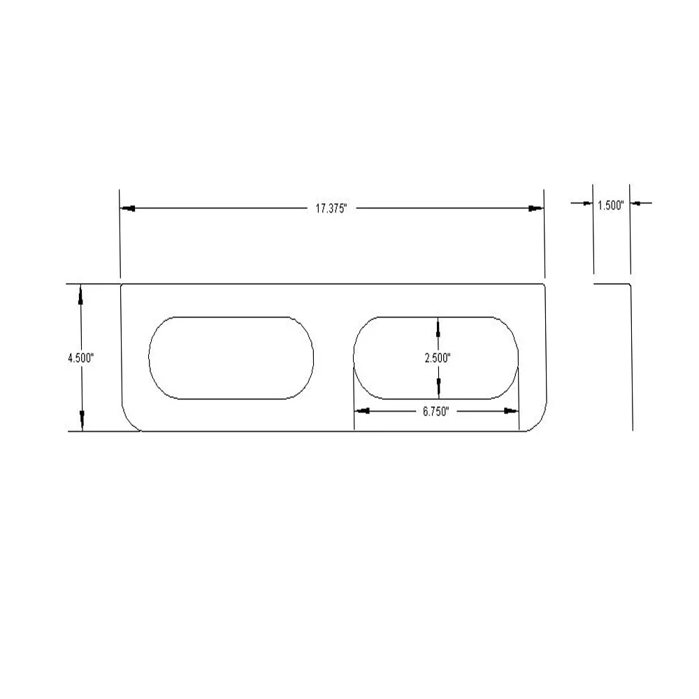 Double 304 Stainless Steel Oval Light Bracket - Image 2