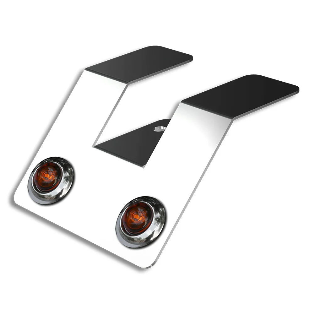 Double Amber 3/4" Button LED Light Underframe Nova Bracket