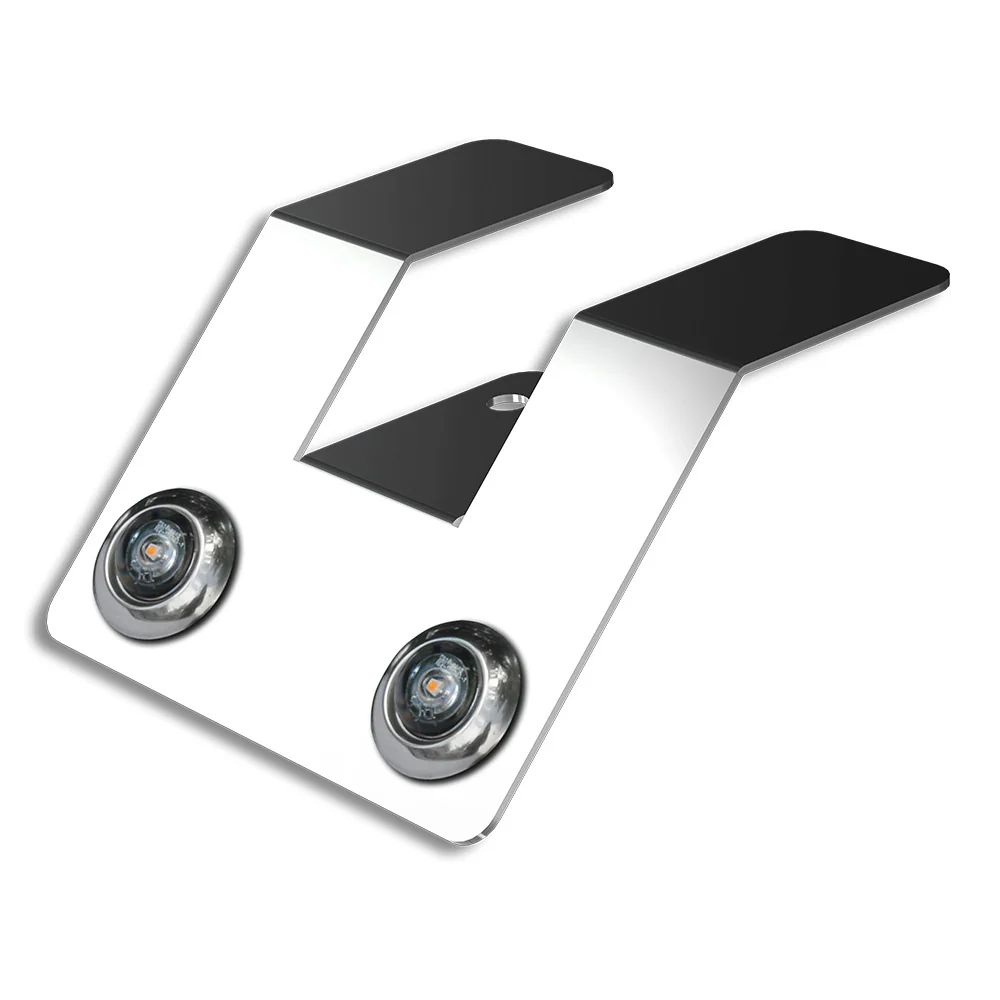 Double Amber 3/4" Button LED Light Underframe Nova Bracket - Image 4