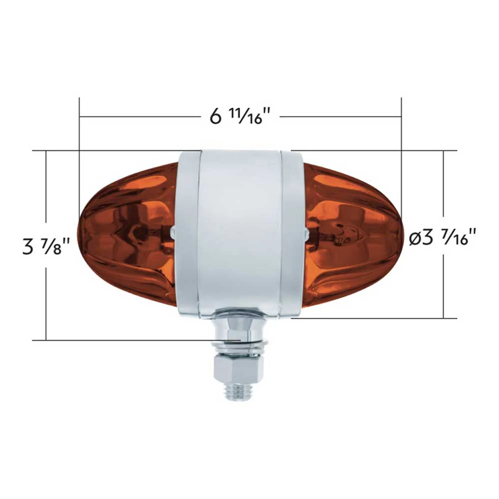 Double Face Glass Watermelon Lens Light with Chrome Housing - Image 4