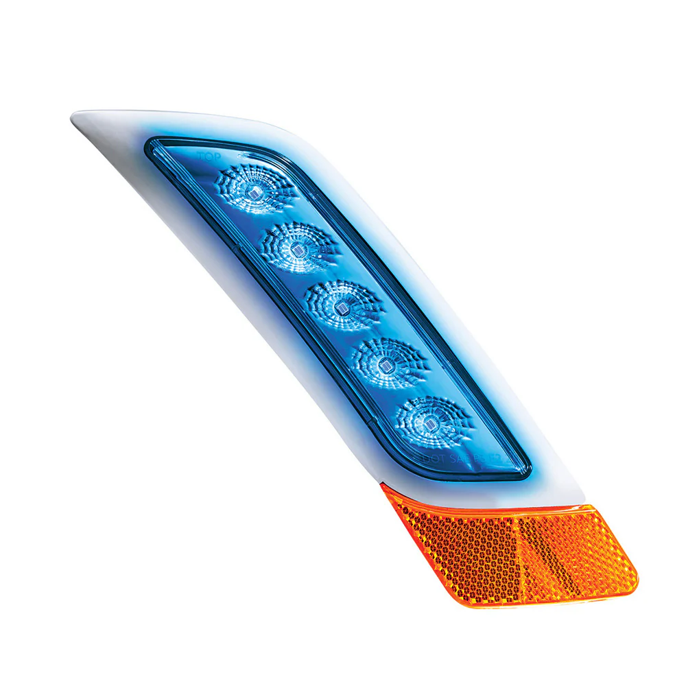 Double Fury Amber, Blue 5 LED Fender Turn Signal for PB 579, 587 "“ PS - Image 3