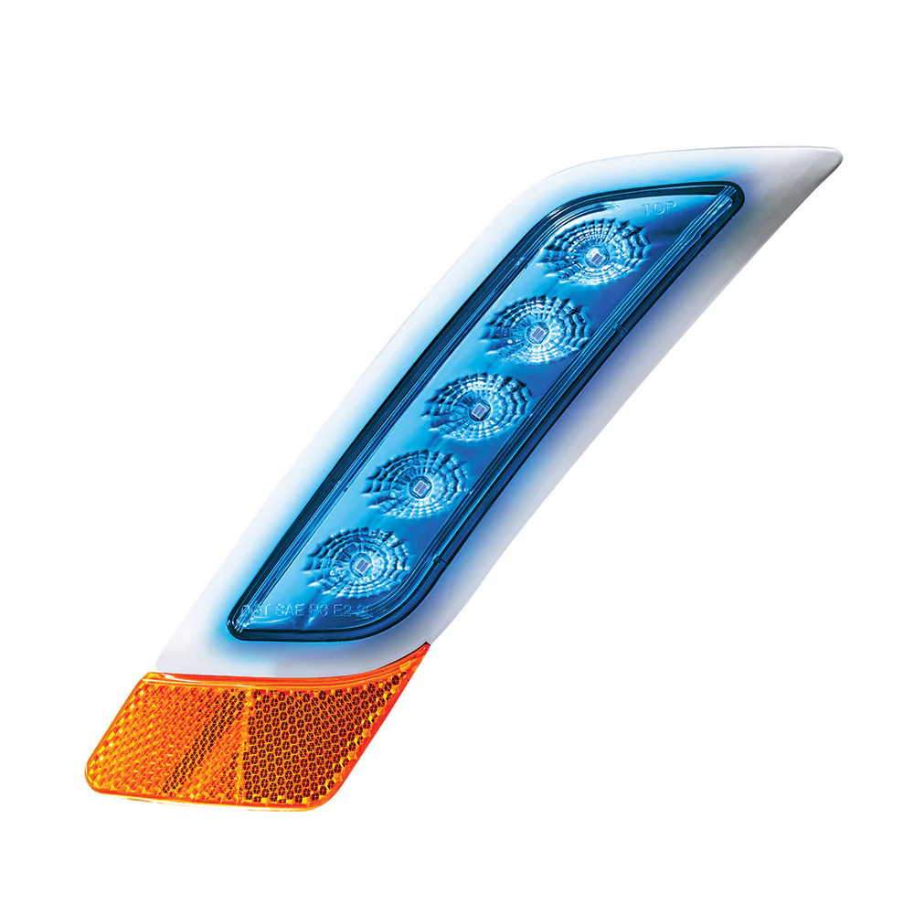 Double Fury Amber, Blue 5 LED Fender Turn Signal for PB 579, 587 - DS - Image 3