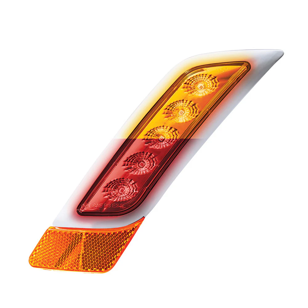 Double Fury Amber, Red 5 LED Fender Turn Signal for PB 579, 587 "“ DS - Image 4
