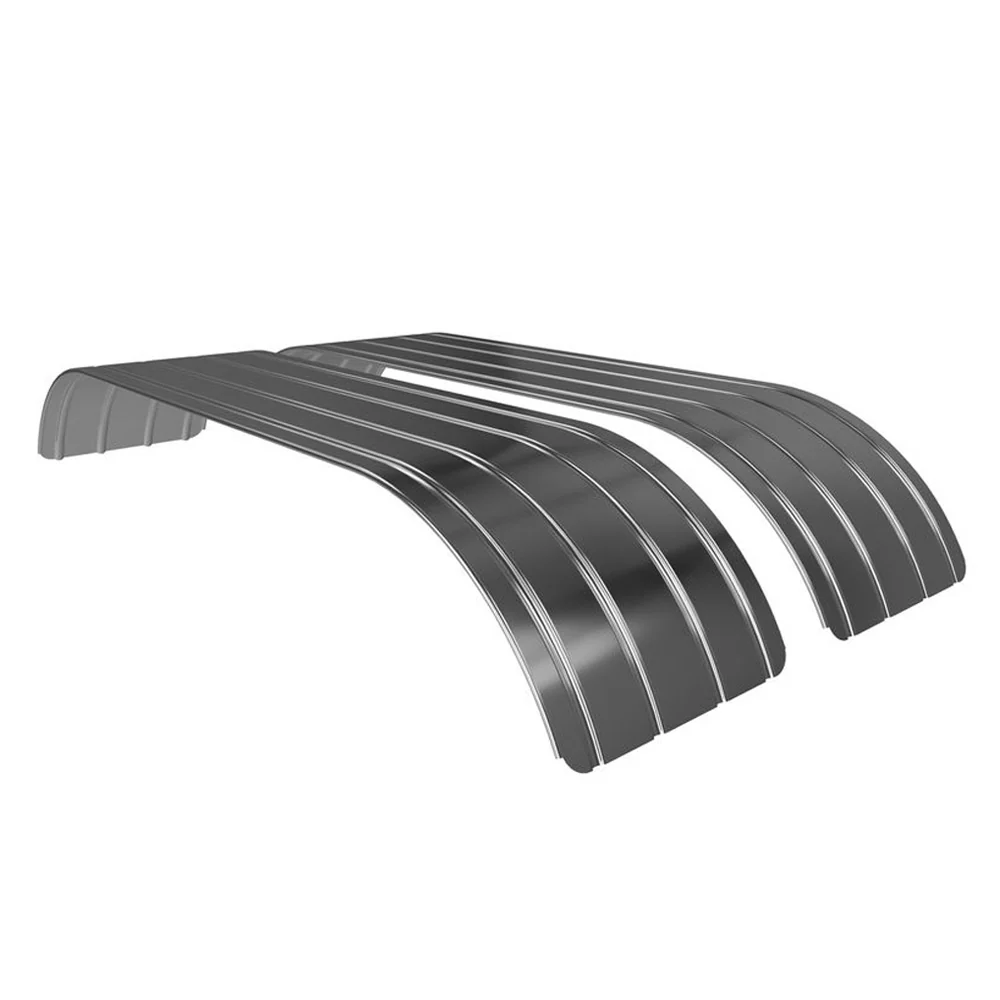 108" DRC-22 Stainless Steel Ribbed Full Fenders