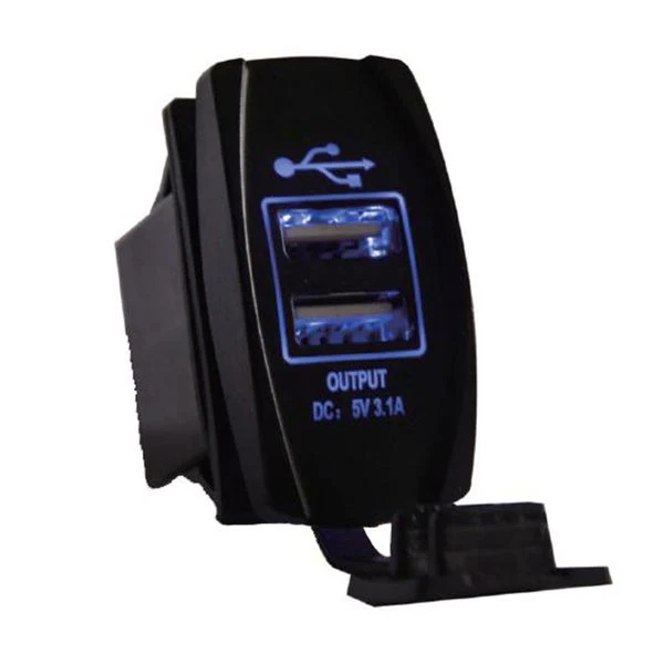 Dual USB LED Rocker Switch - Image 2
