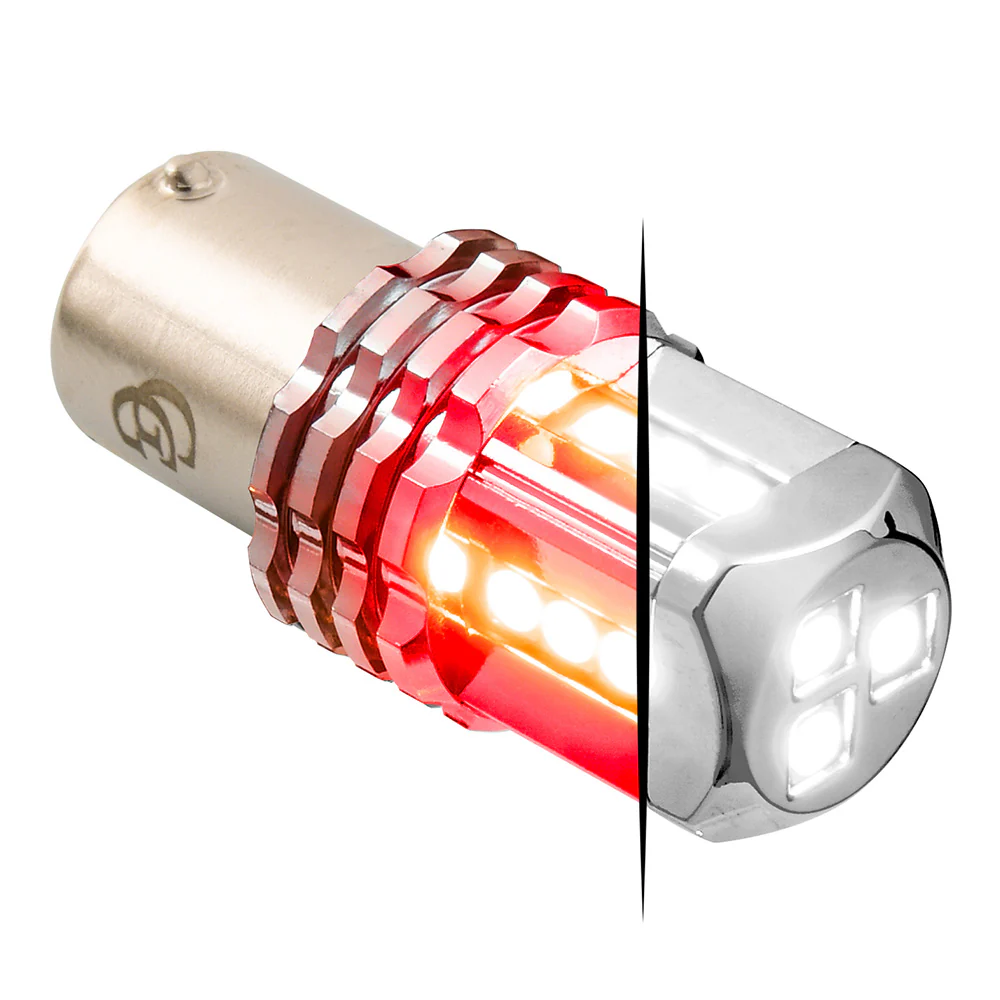Dual White Base High Power Tower LED 1157 Mini Bulb - Image 2