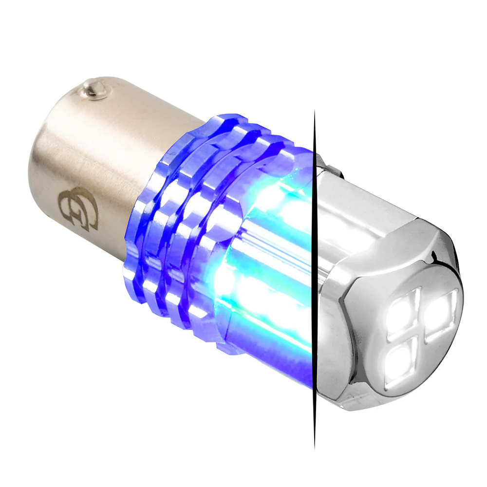 Dual White Base High Power Tower LED 1157 Mini Bulb - Image 3