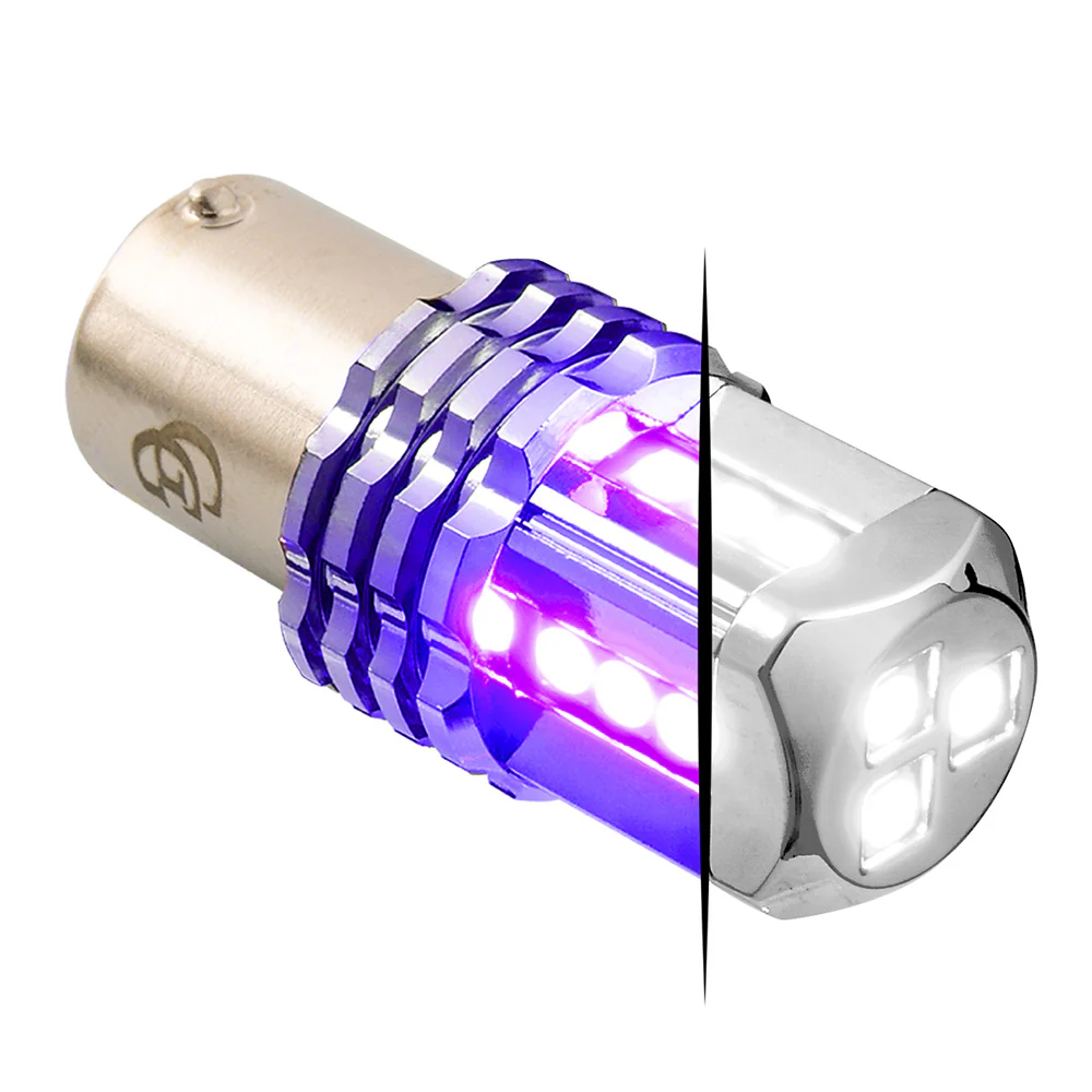 Dual White Base High Power Tower LED 1157 Mini Bulb - Image 5