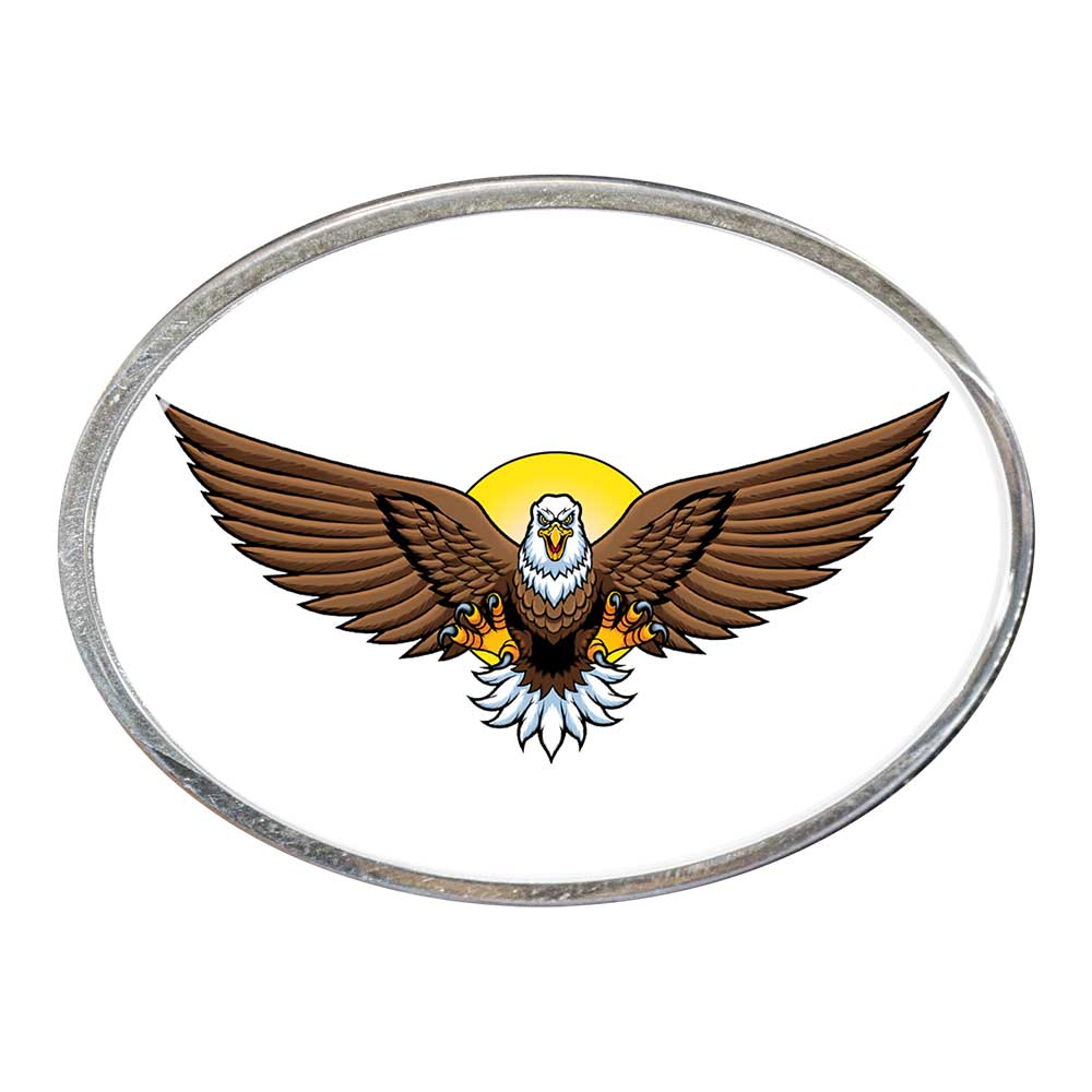 Eagle Oval Billet Aluminum with Resin Belt Buckle - Image 4