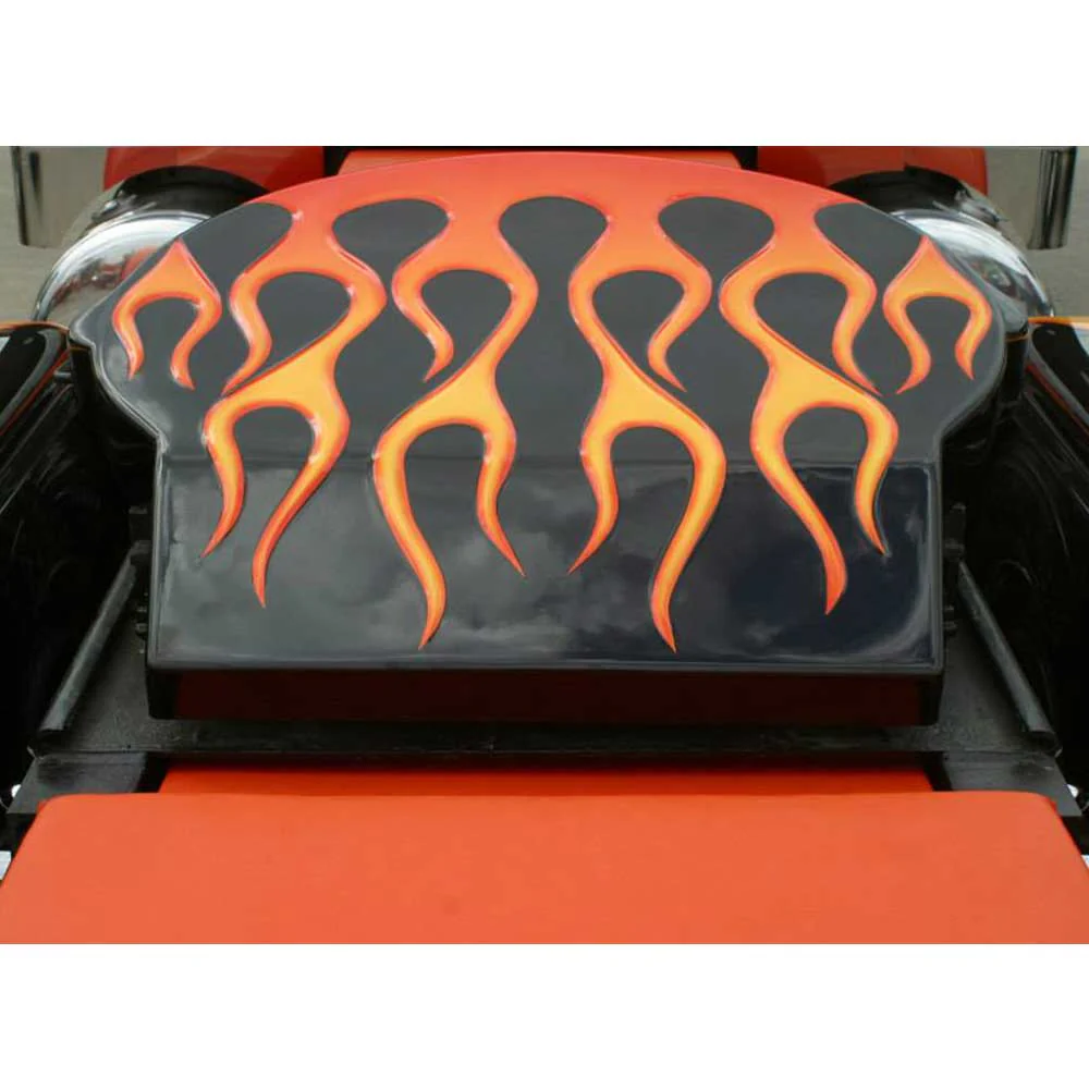 Fiberglass Fifth Wheel Cover with Raised Flames for Holland and Jost Fifth Wheels