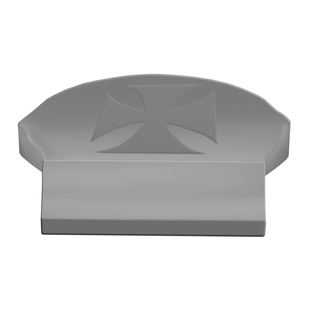 Fiberglass Fifth Wheel Cover with Raised Iron Cross for Holland and Jost Fifth Wheels - Image 2