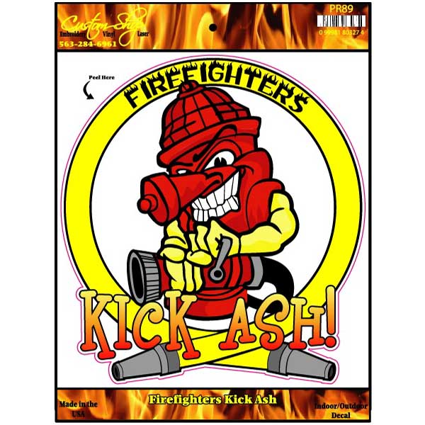 Firefighters Kick Ash Vinyl Decal