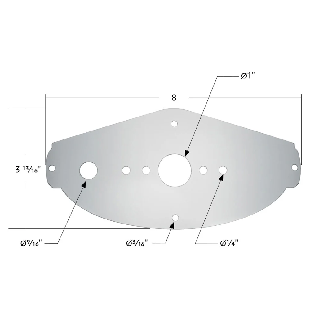 FL Cascadia Above Door SS Dome Light Plate 2 Watermelon Holes - Image 3
