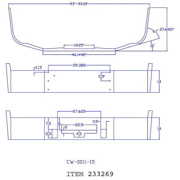 FL Century 2005-07, Columbia 2004-07 14" Bumper - Image 2