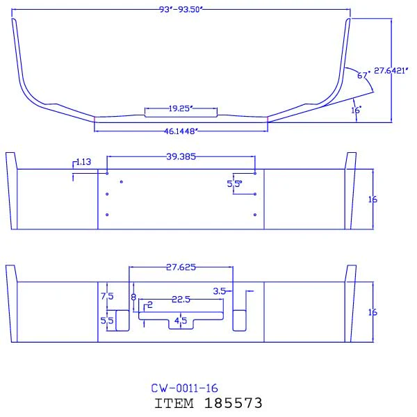 FL Century 2005-07, Columbia 2004-07 16" Bumper - Image 2