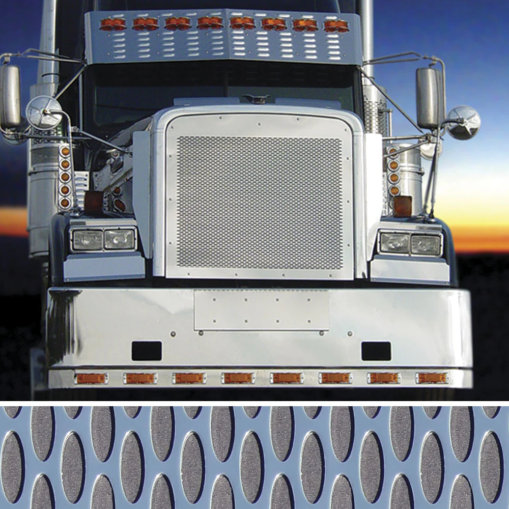 Freightliner Punched Grill with Vertical Ovals