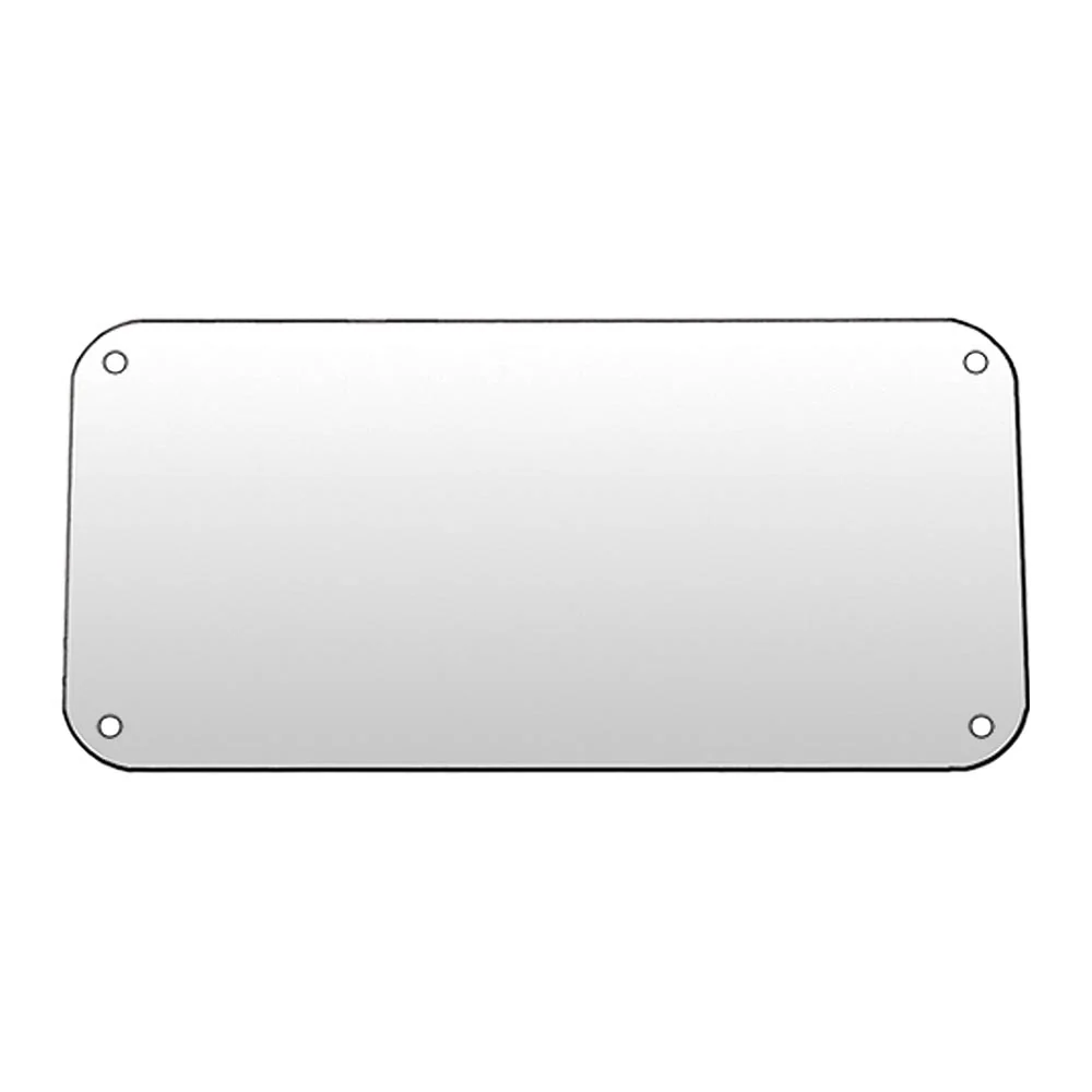 Flat Permit Panel 4" x 8" Stainless Steel