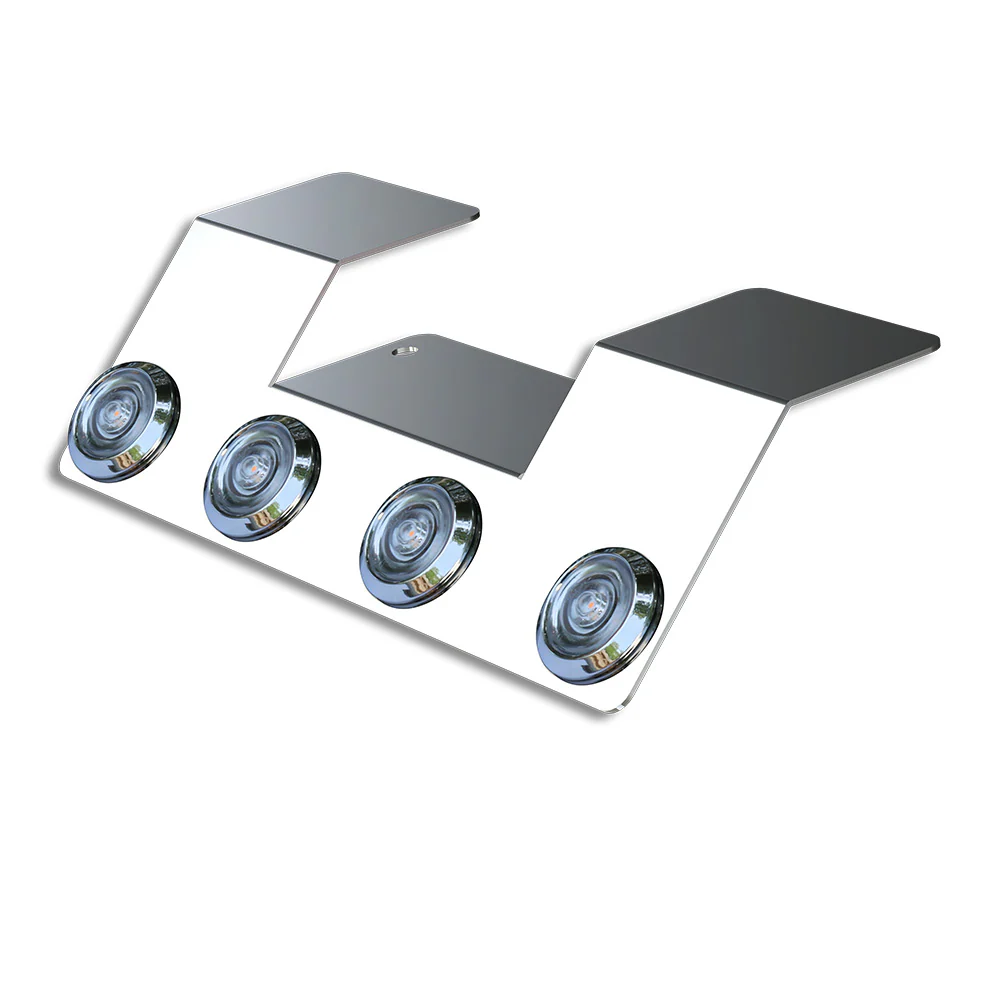 Four Bullseye Amber LED Light Underframe Nova Bracket - Image 2