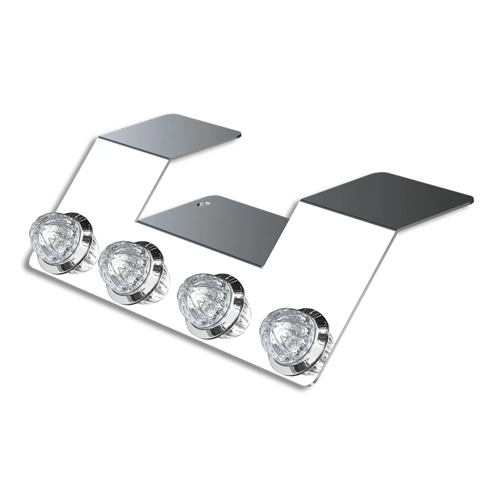 Four Mini Watermelon Hero Amber LED Light Underframe Nova Bracket - Image 2