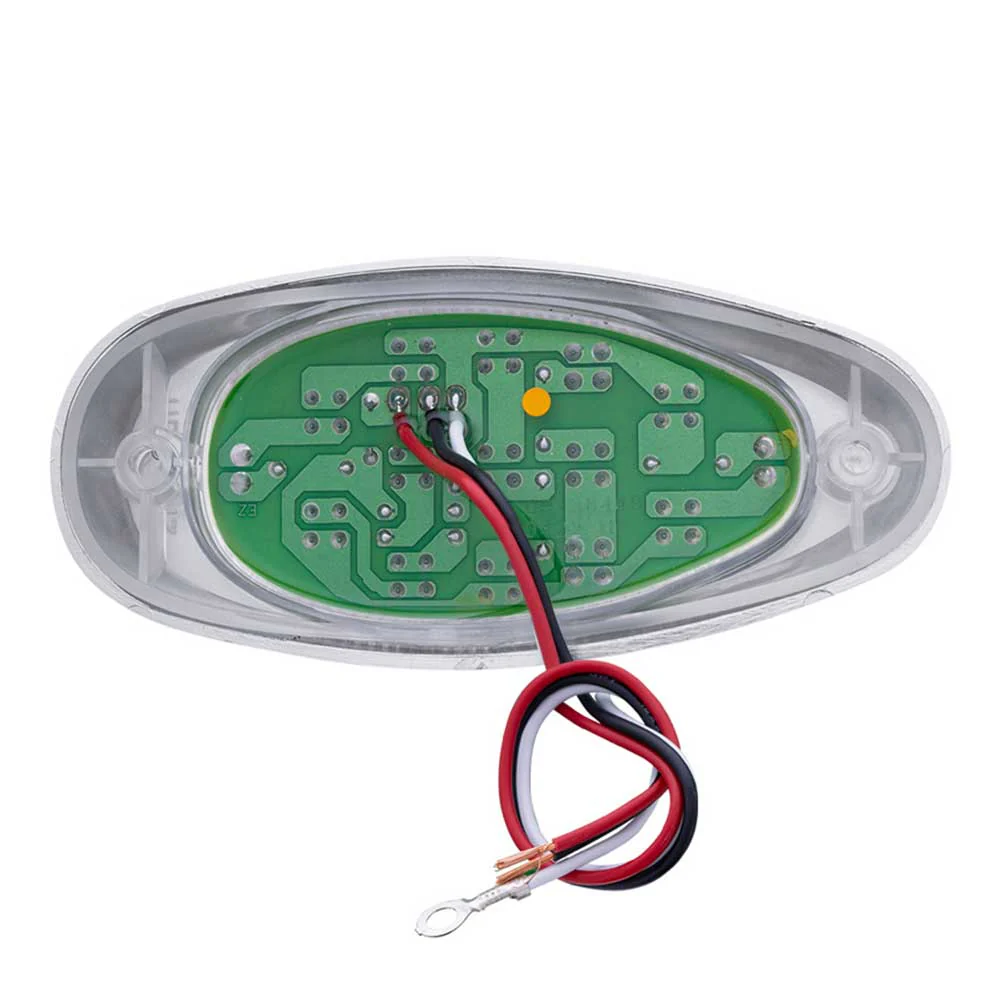 Freightliner 15 LED Side Marker Turn Signal Light with Chrome Bezel - Image 5