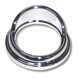 Freightliner 2-1/4" Chrome Gauge Bezel with Visor