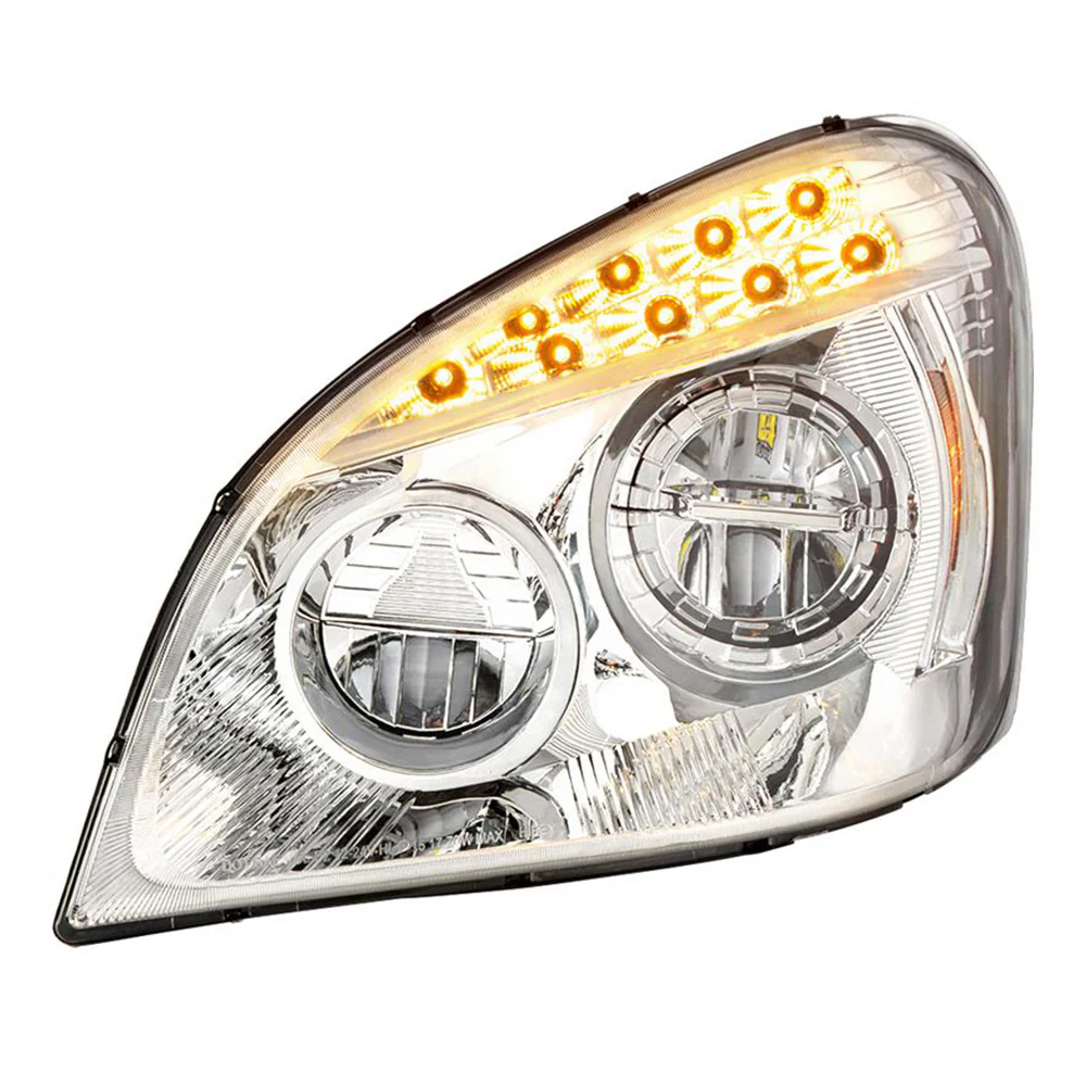 Freightliner Cascadia 2008-2017 Chrome Inner Housing Competition Series LED Headlight - Image 4
