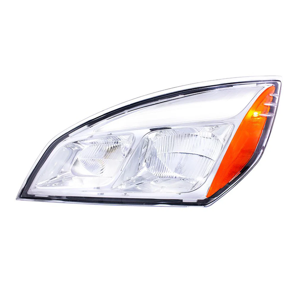 Freightliner Cascadia 2018+ and Newer Chrome LED Headlight
