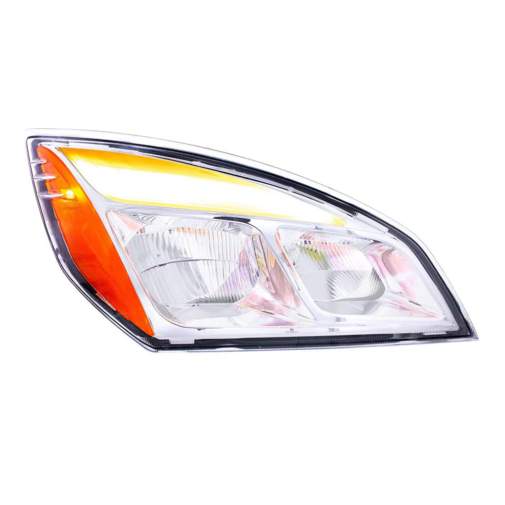 Freightliner Cascadia 2018+ and Newer Chrome LED Headlight - Image 3