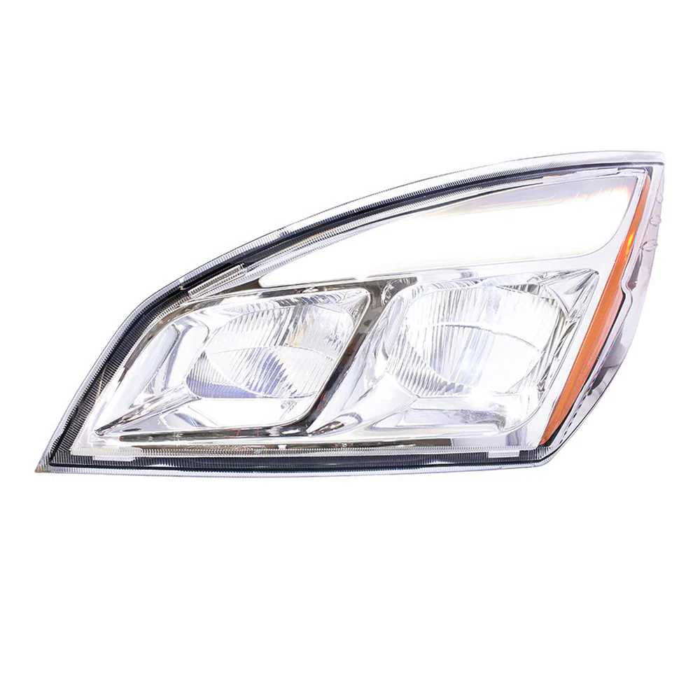 Freightliner Cascadia 2018+ and Newer Chrome LED Headlight - Image 5