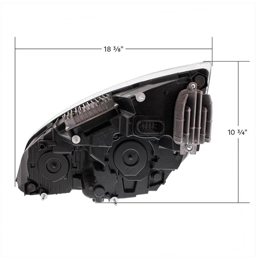 Freightliner Cascadia 2018+ and Newer Chrome LED Headlight - Image 8