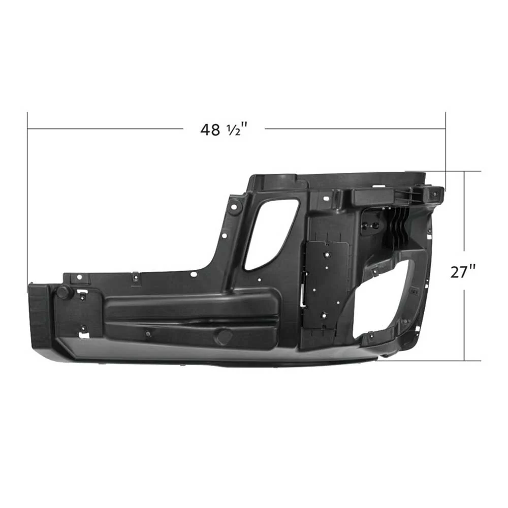 Freightliner Cascadia 2018+ Bumper Reinforcement with Fog and Wheel Aero Trim Holes - Image 2