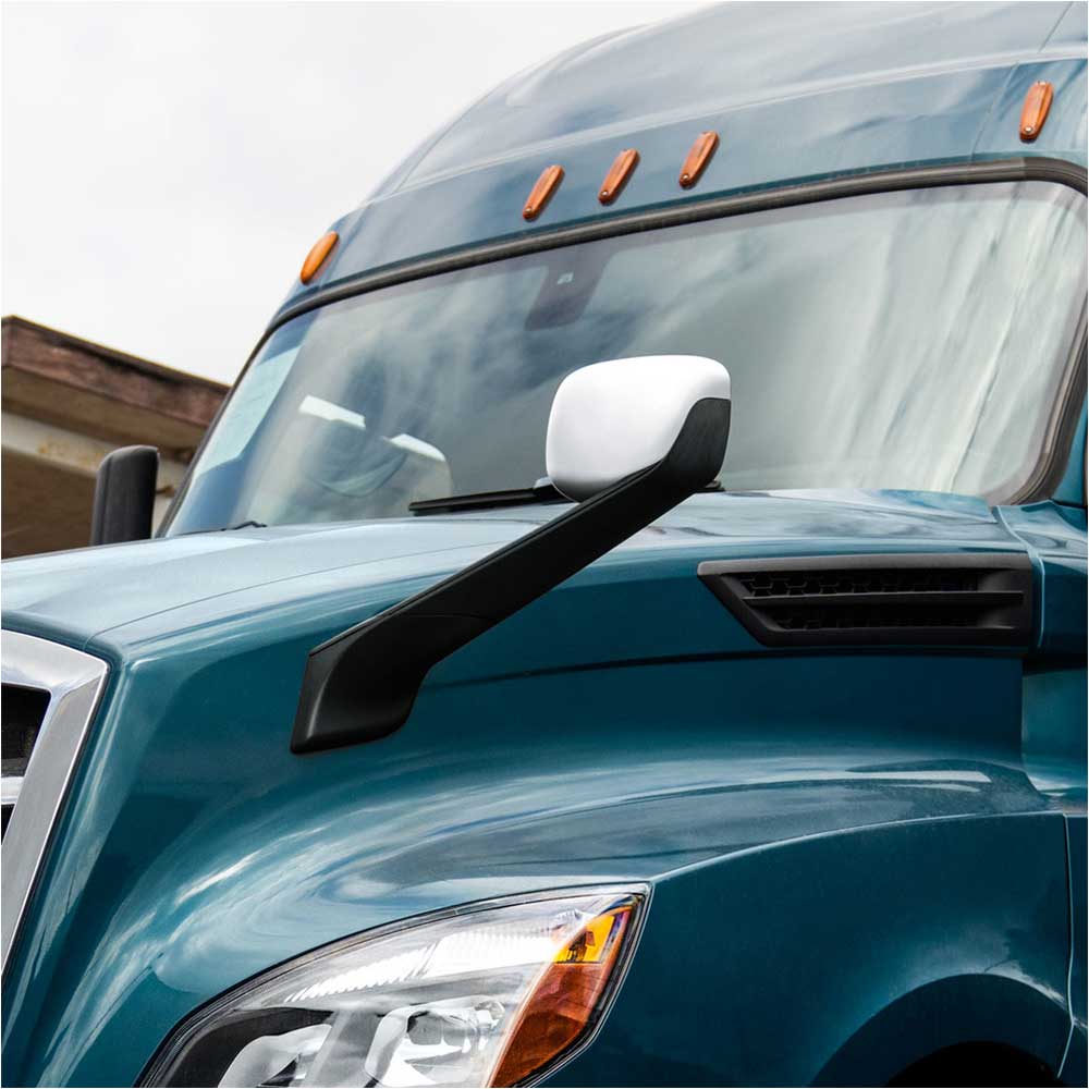 Freightliner Cascadia 2018+ Chrome Hood Mirror Cover - Image 2